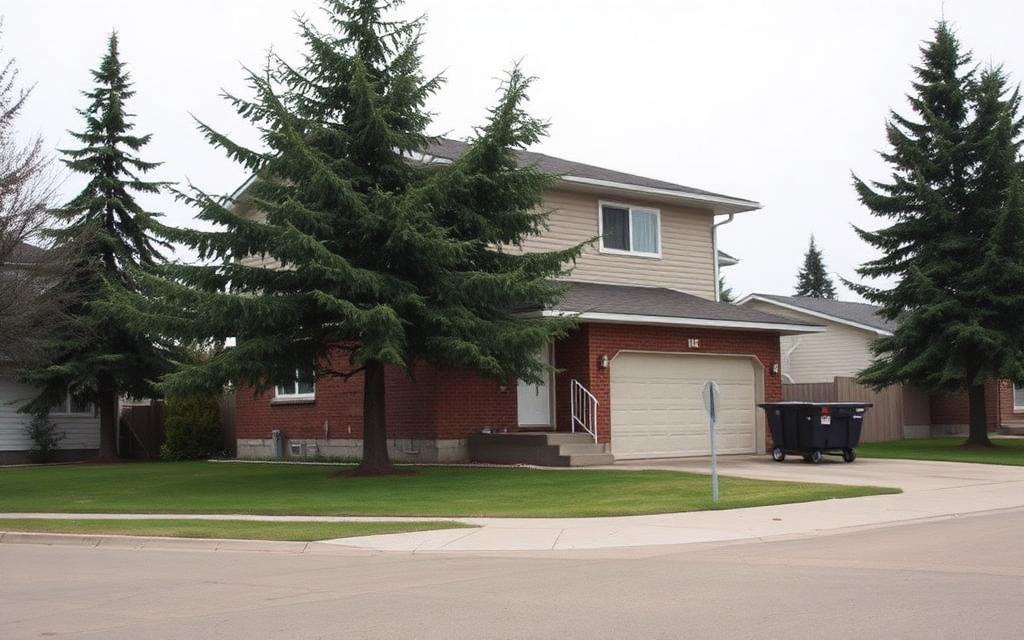 Two-storey detached house mid-renovation in Edmonton, Alberta